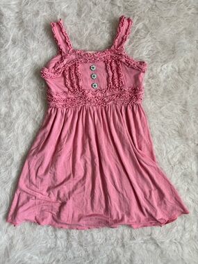 Matilda Jane Girlhoodcore Bamboo Blend Pink Ruffle Strap Sundress